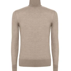 Avvenice - Finis - Man Loro Piana Extrafine Cashmere Turtleneck Sweater - Tundra - Knitwear - Luxury Exclusive Collection - Avvenice
