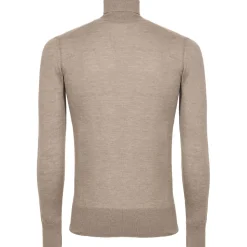 Avvenice - Finis - Man Loro Piana Extrafine Cashmere Turtleneck Sweater - Tundra - Knitwear - Luxury Exclusive Collection - Avvenice
