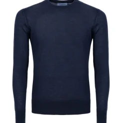 Avvenice - Finis - Man Loro Piana Extrafine Cashmere Crew Neck Sweater - Blue - Knitwear - Luxury Exclusive Collection - Avvenice