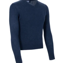 Avvenice - Finis - Man Loro Piana Extrafine Cashmere V-Neck Sweater - Blue - Knitwear - Luxury Exclusive Collection - Avvenice