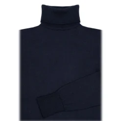 Avvenice - Finis - Man Loro Piana Extrafine Cashmere Turtleneck Sweater - Blue - Knitwear - Luxury Exclusive Collection - Avvenice