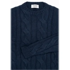 Avvenice - Heaven - Woman Loro Piana Cashmere Sweater - Blue - Knitwear - Luxury Exclusive Collection - Avvenice