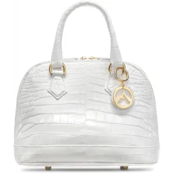 Avvenice - Imperium - Crocodile Bag - Pearly White - Handmade in Italy - Exclusive Luxury Collection - Avvenice