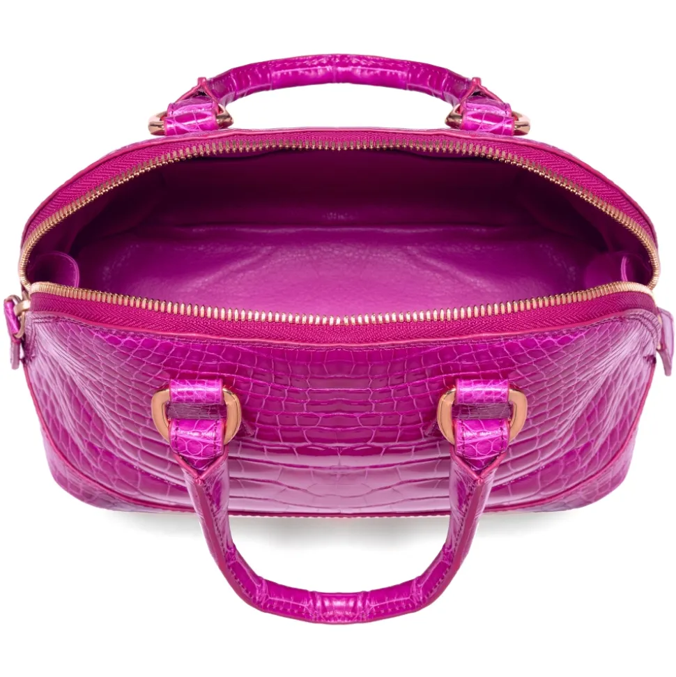 Avvenice - Imperium - Crocodile Bag - Pearly Fuchsia - Handmade in Italy - Exclusive Luxury Collection - Avvenice