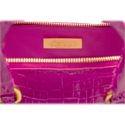 Avvenice - Imperium - Crocodile Bag - Pearly Fuchsia - Handmade in Italy - Exclusive Luxury Collection - Avvenice