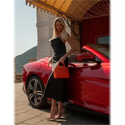 Avvenice - Imperium - Premium Leather Bag - Orange - Handmade in Italy - Exclusive Luxury Collection - Avvenice