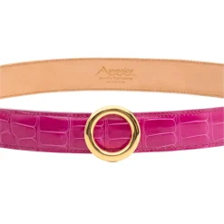 Avvenice - Iris - Crocodile Belt - Pearly Fuchsia - Handmade in Italy - Exclusive Luxury Collection - Avvenice