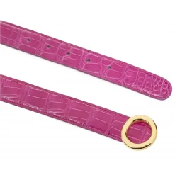 Avvenice - Iris - Crocodile Belt - Pearly Fuchsia - Handmade in Italy - Exclusive Luxury Collection - Avvenice