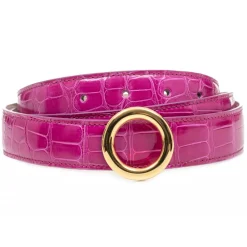 Avvenice - Iris - Crocodile Belt - Pearly Fuchsia - Handmade in Italy - Exclusive Luxury Collection - Avvenice