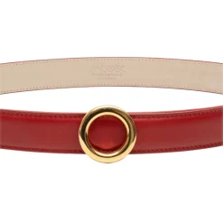 Avvenice - Iris - Premium Leather Belt - Red - Handmade in Italy - Exclusive Luxury Collection - Avvenice