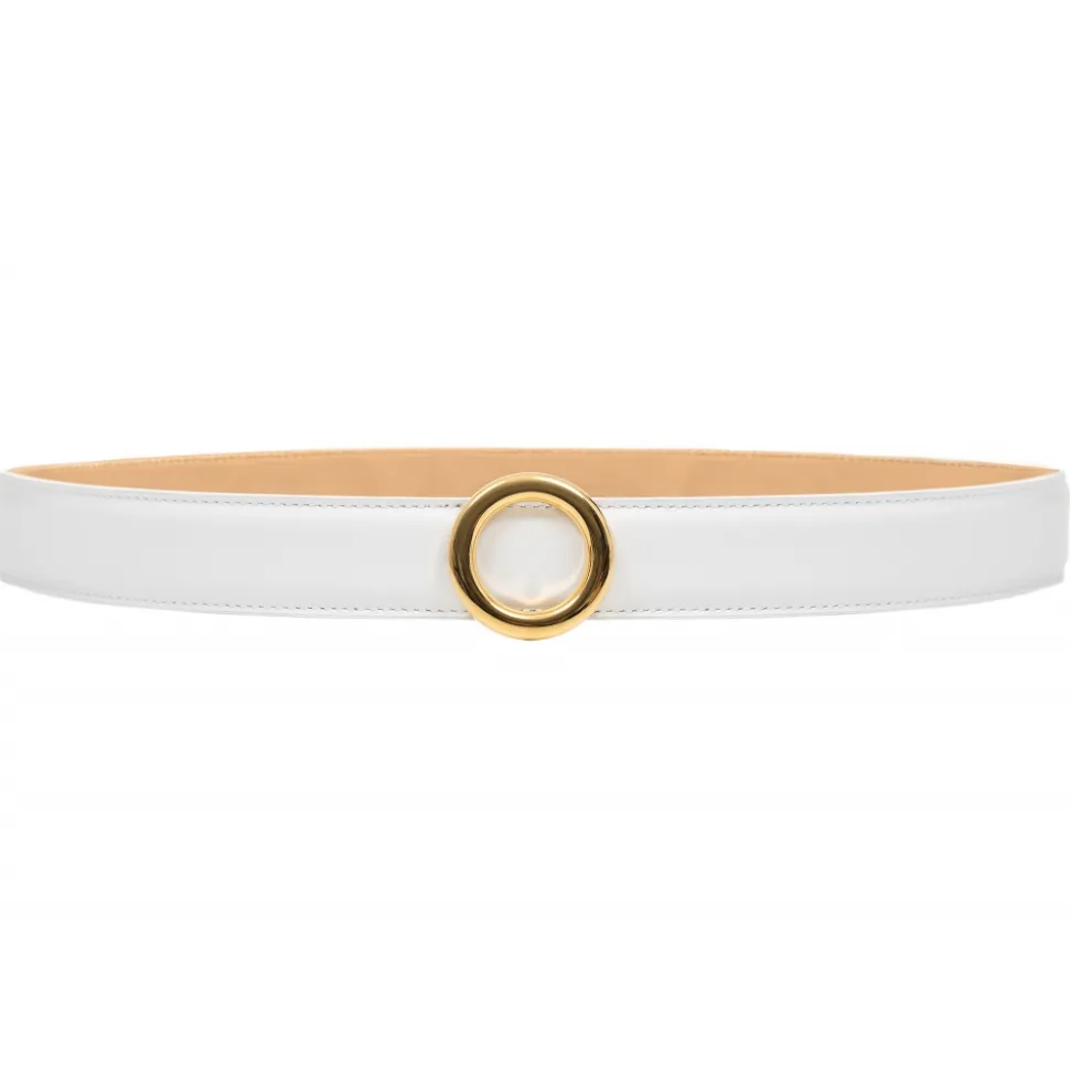 Avvenice - Iris - Premium Leather Belt - White - Handmade in Italy - Exclusive Luxury Collection - Avvenice
