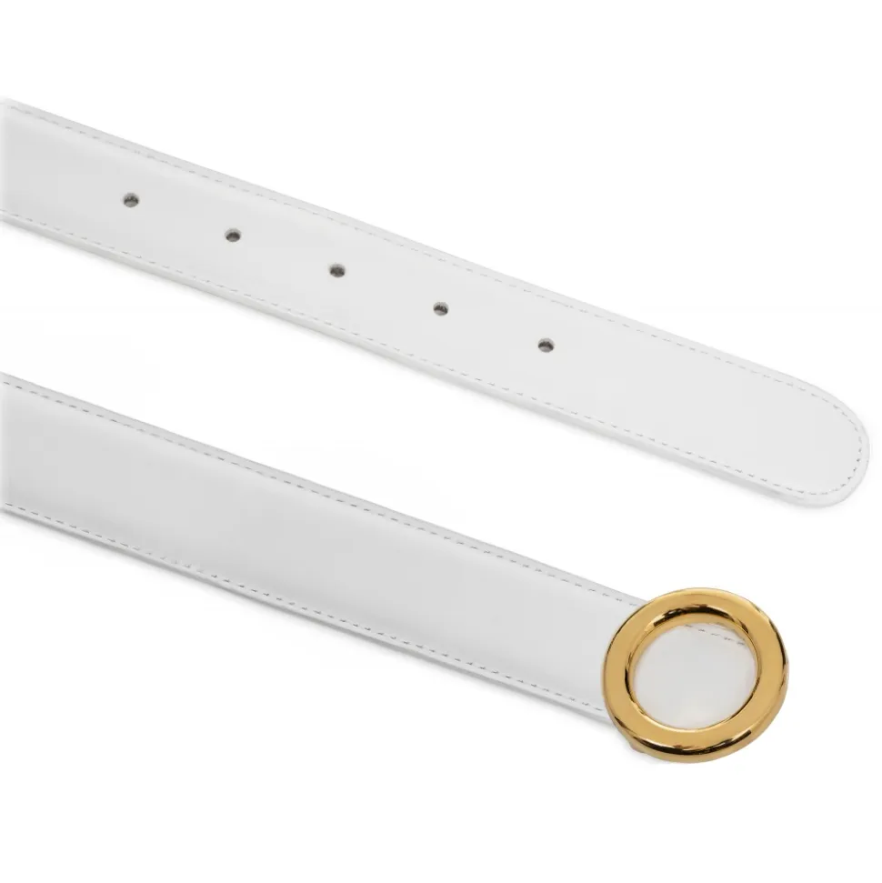 Avvenice - Iris - Premium Leather Belt - White - Handmade in Italy - Exclusive Luxury Collection - Avvenice