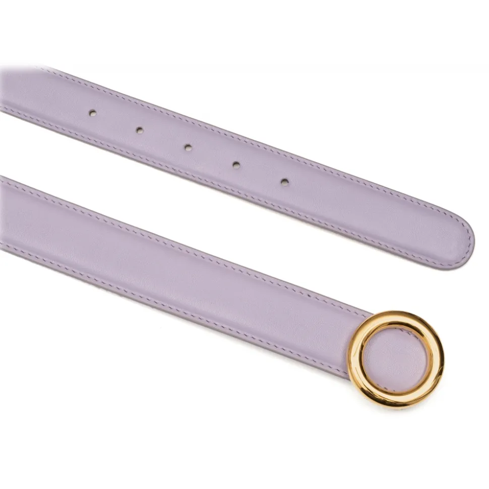 Avvenice - Iris - Premium Leather Belt - Lilac - Handmade in Italy - Exclusive Luxury Collection - Avvenice