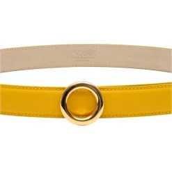 Avvenice - Iris - Premium Leather Belt - Yellow - Handmade in Italy - Exclusive Luxury Collection - Avvenice
