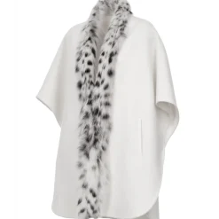 Avvenice - Leila - Cashmere and Canadian Lynx Cape - Loro Piana Cashmere - Furs - Coats - Luxury Exclusive Collection - Avvenice