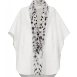 Avvenice - Leila - Cashmere and Canadian Lynx Cape - Loro Piana Cashmere - Furs - Coats - Luxury Exclusive Collection - Avvenice