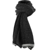 Avvenice - Precious Cashmere Scarf - Double Face - Bicolor - Black Grey - Handmade in Italy - Exclusive Luxury Collection - Avvenice