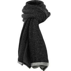 Avvenice - Precious Cashmere Scarf - Double Face - Bicolor - Black Grey - Handmade in Italy - Exclusive Luxury Collection - Avvenice