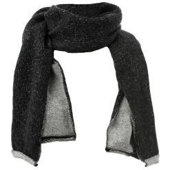 Avvenice - Precious Cashmere Scarf - Double Face - Bicolor - Black Grey - Handmade in Italy - Exclusive Luxury Collection - Avvenice