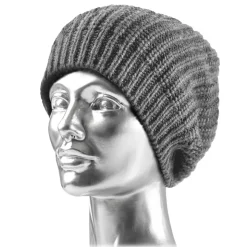 Avvenice - Precious Cashmere Cap - Grey - Handmade in Italy - Exclusive Luxury Collection - Avvenice