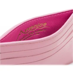 Avvenice - Premium Leather Credit Card Holder - Pink Fuchsia - Handmade in Italy - Exclusive Luxury Collection - Avvenice