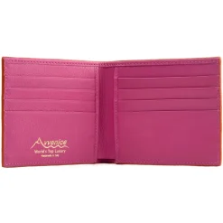 Avvenice - Premium Leather Wallet - Orange Fuchsia - Handmade in Italy - Exclusive Luxury Collection - Avvenice