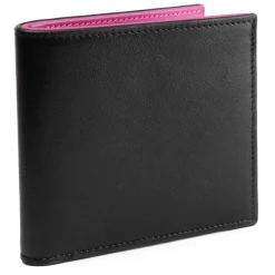 Avvenice - Premium Leather Wallet - Black Fuchsia - Handmade in Italy - Exclusive Luxury Collection - Avvenice