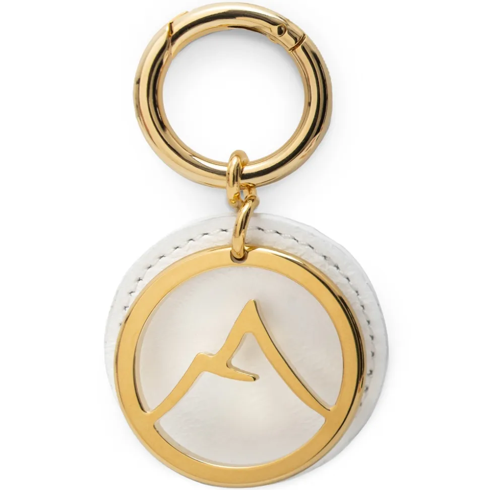 Avvenice - Premium Leather Pendant - White - Keychain - Handmade in Italy - Exclusive Luxury Collection - Avvenice
