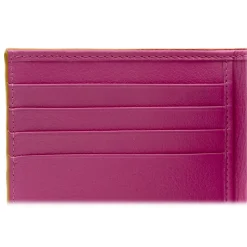 Avvenice - Premium Leather Wallet - Yellow Fuchsia - Handmade in Italy - Exclusive Luxury Collection - Avvenice