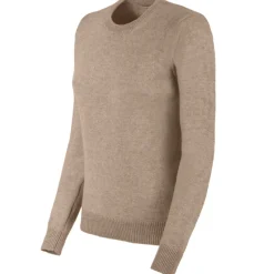 Avvenice - Theria - Woman Loro Piana Cashmere Crew Neck Sweater - Tundra - Knitwear - Luxury Exclusive Collection - Avvenice