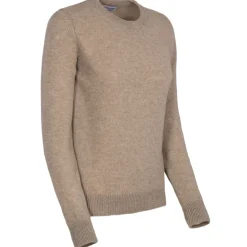 Avvenice - Theria - Woman Loro Piana Cashmere Crew Neck Sweater - Tundra - Knitwear - Luxury Exclusive Collection - Avvenice