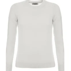 Avvenice - Theria - Woman Loro Piana Cashmere Crew Neck Sweater - White - Knitwear - Luxury Exclusive Collection - Avvenice