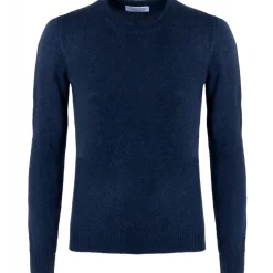 Avvenice - Theria - Woman Loro Piana Cashmere Crew Neck Sweater - Blue - Knitwear - Luxury Exclusive Collection - Avvenice