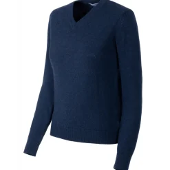 Avvenice - Theria - Woman Loro Piana Cashmere V-Neck Sweater - Blue - Knitwear - Luxury Exclusive Collection - Avvenice