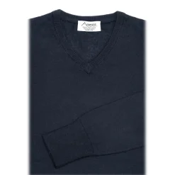 Avvenice - Theria - Woman Loro Piana Cashmere V-Neck Sweater - Blue - Knitwear - Luxury Exclusive Collection - Avvenice
