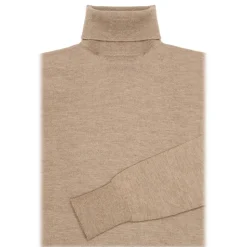 Avvenice - Theria - Woman Loro Piana Cashmere Turtleneck Sweater - Tundra - Knitwear - Luxury Exclusive Collection - Avvenice