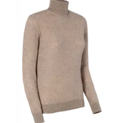Avvenice - Theria - Woman Loro Piana Cashmere Turtleneck Sweater - Tundra - Knitwear - Luxury Exclusive Collection - Avvenice