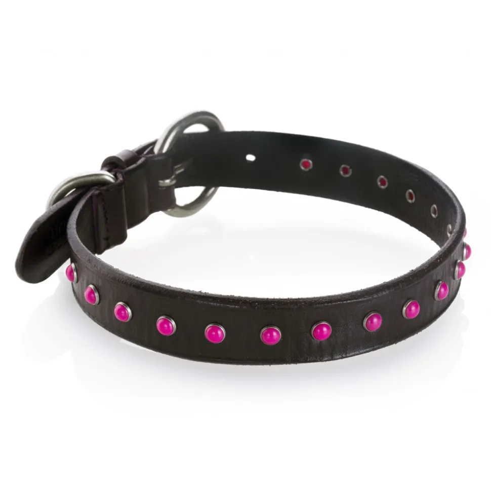 B Wilde Collection - Cabo Collar - Pink - Cabo Collection - Leather Collar - High Quality Luxury - Avvenice