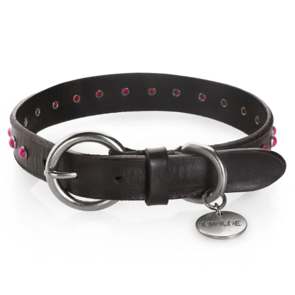 B Wilde Collection - Cabo Collar - Pink - Cabo Collection - Leather Collar - High Quality Luxury - Avvenice