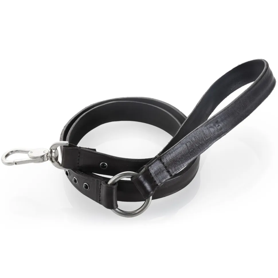 B Wilde Collection - Cabo Leash - Black - Cabo Collection - Leather Leash - High Quality Luxury - Avvenice