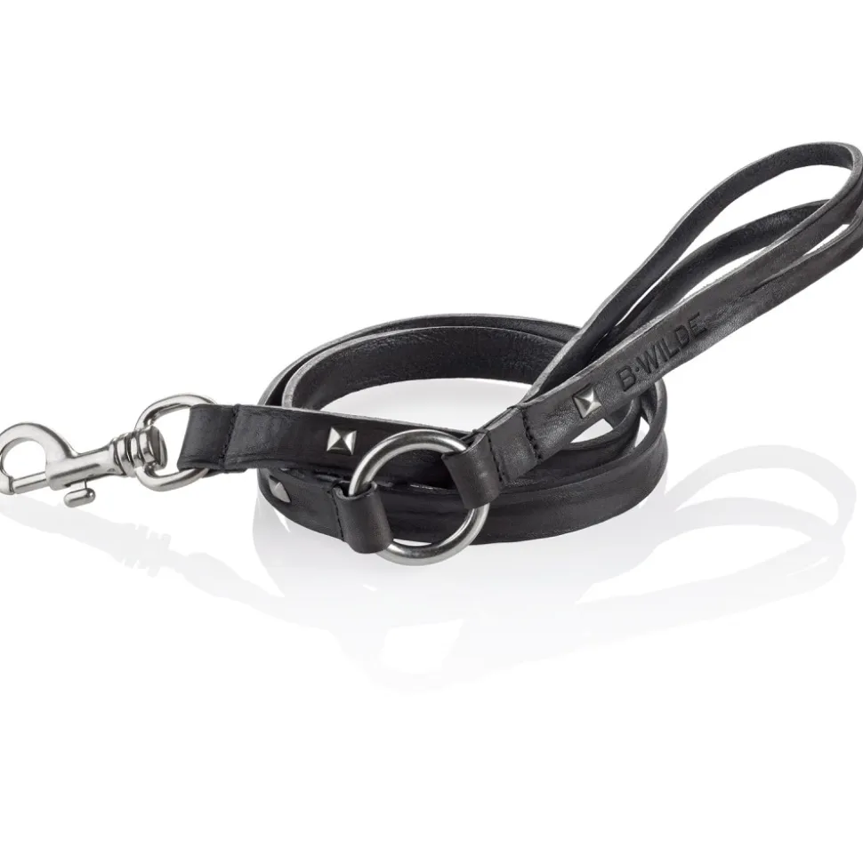 B Wilde Collection - Cairo Leash - Onyx - Cairo Collection - Leather Leash - High Quality Luxury - Avvenice