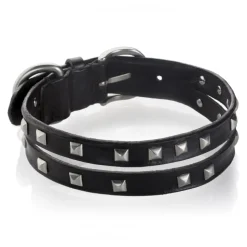 B Wilde Collection - Cairo Collar - Onyx - Cairo Collection - Leather Collar - High Quality Luxury - Avvenice