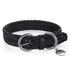 B Wilde Collection - Figaro Collar - Onyx - Figaro Collection - Leather Collar - High Quality Luxury - Avvenice