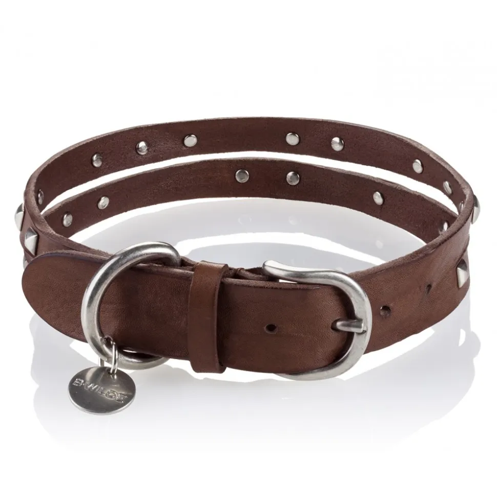 B Wilde Collection - Set Cairo - Biscuit - Collar & Leash - Cairo Collection - Leather Collar - High Quality Luxury - Avvenice