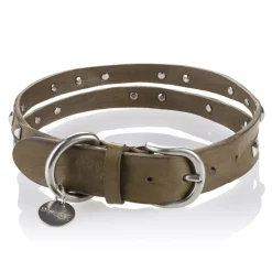 B Wilde Collection - Set Cairo - Clay - Collar & Leash - Cairo Collection - Leather Collar - High Quality Luxury - Avvenice