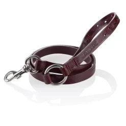 B Wilde Collection - Set Domino - Bordeaux - Collar & Leash - Domino Collection - Leather Collar - High Quality Luxury - Avvenice