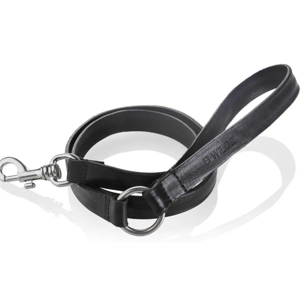 B Wilde Collection - Set Figaro - Onyx - Collar & Leash - Figaro Collection - Leather Collar - High Quality Luxury - Avvenice