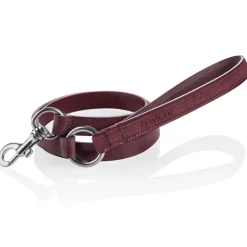 B Wilde Collection - Tango Leash - Bordeaux - Tango Collection - Leather Leash - High Quality Luxury - Avvenice