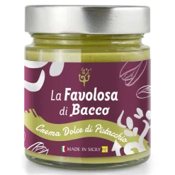 Bacco - Tipicità al Pistacchio - La Favolosa di Bacco - Cream with Pistachio from Bronte - Artisan Spreadable Creams - 190 g - Avvenice