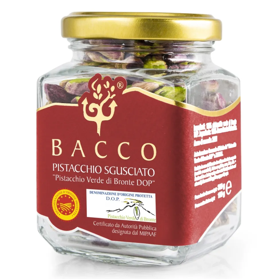 Bacco - Tipicità al Pistacchio - Shelled Bronte Pistachio P.D.O. - Dried Fruit - 100 g - Avvenice